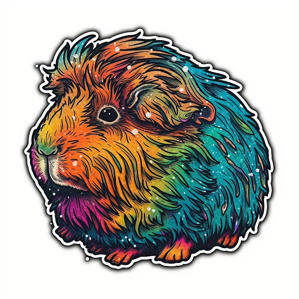 Guinea Pig Vinyl Decal Sticker for Car, Laptop, Tumbler and more # 005506