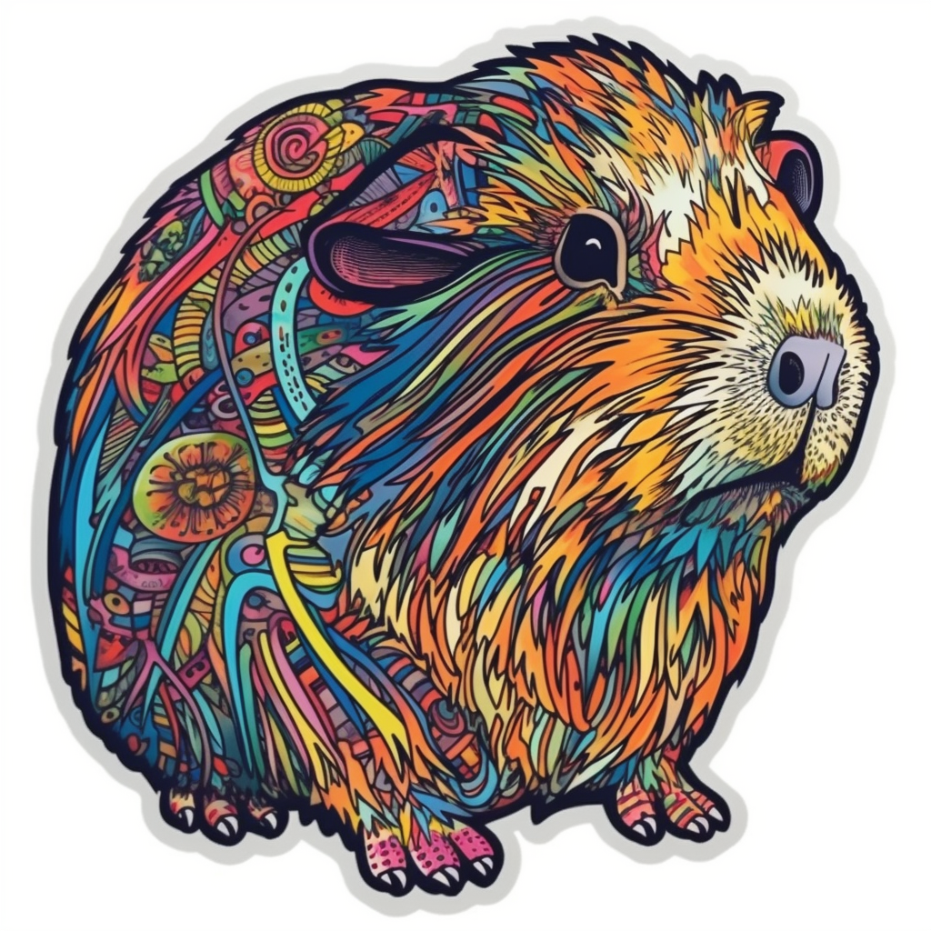 Guinea Pig Vinyl Decal Sticker for Car, Laptop, Tumbler and more # PR-Guinea Pig