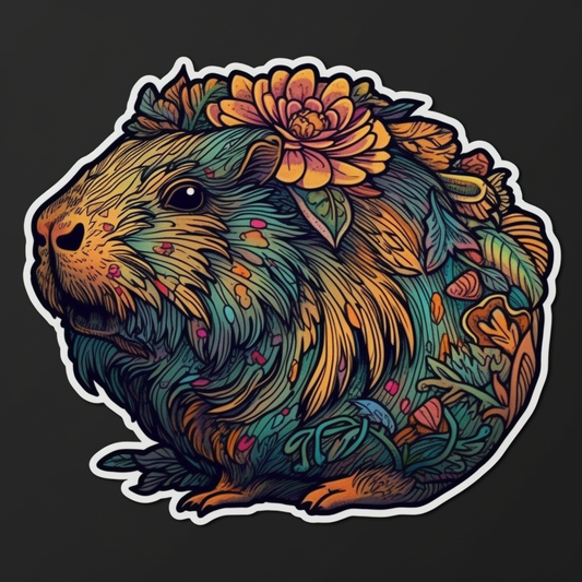 Guinea Pig Vinyl Decal Sticker for Car, Laptop, Tumbler and more # 005480