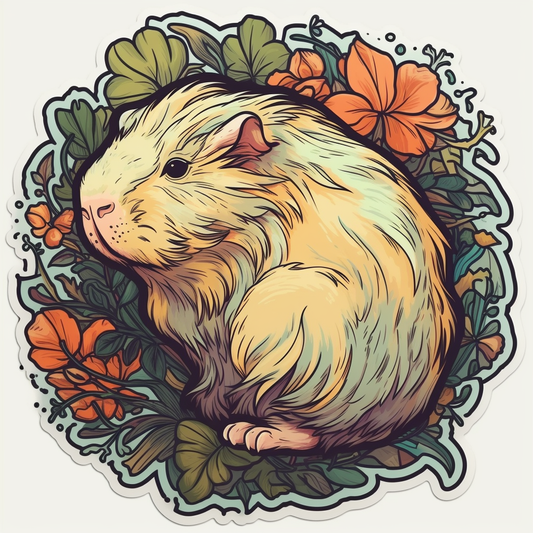 Guinea Pig Vinyl Decal Sticker for Car, Laptop, Tumbler and more # 005495