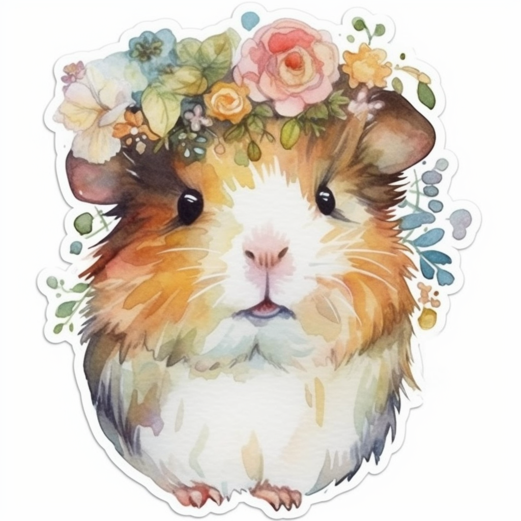 Guinea Pig Vinyl Decal Sticker for Car, Laptop, Tumbler and more # 005604
