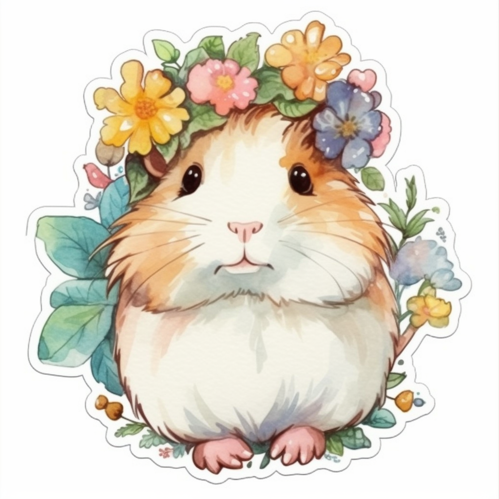 Guinea Pig Vinyl Decal Sticker for Car, Laptop, Tumbler and more # 005455
