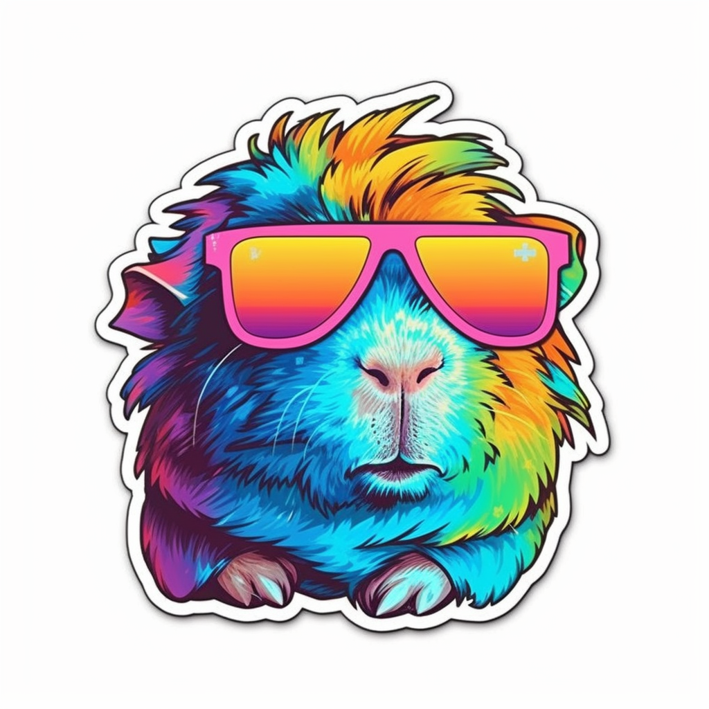 Guinea Pig Vinyl Decal Sticker for Car, Laptop, Tumbler and more # 005513