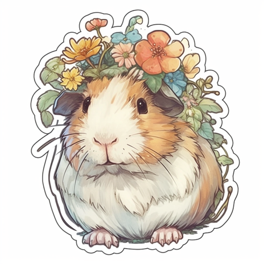 Guinea Pig Vinyl Decal Sticker for Car, Laptop, Tumbler and more # 005466