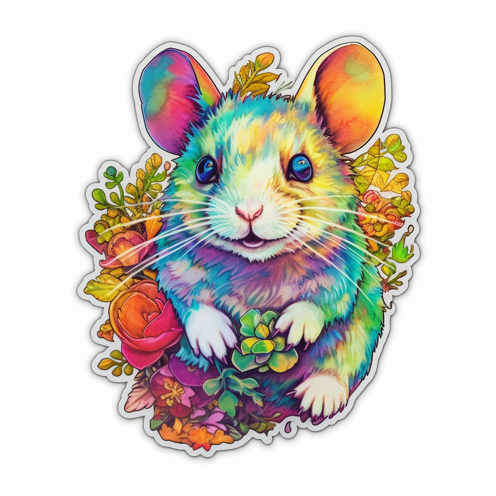 Hamster Vinyl Decal Sticker for Car, Laptop, Tumbler and more # 005626