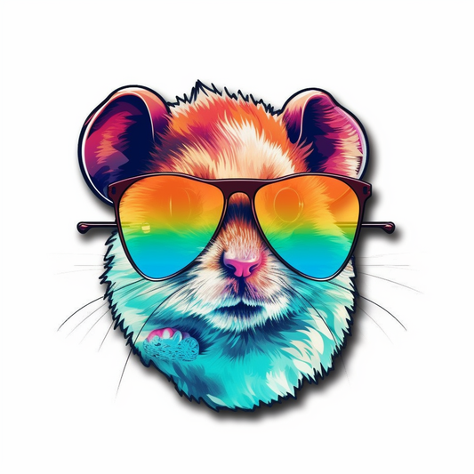 Hamster Vinyl Decal Sticker for Car, Laptop, Tumbler and more # 005619