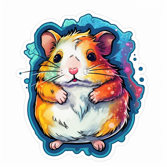 Hamster Vinyl Decal Sticker for Car, Laptop, Tumbler and more # 005608