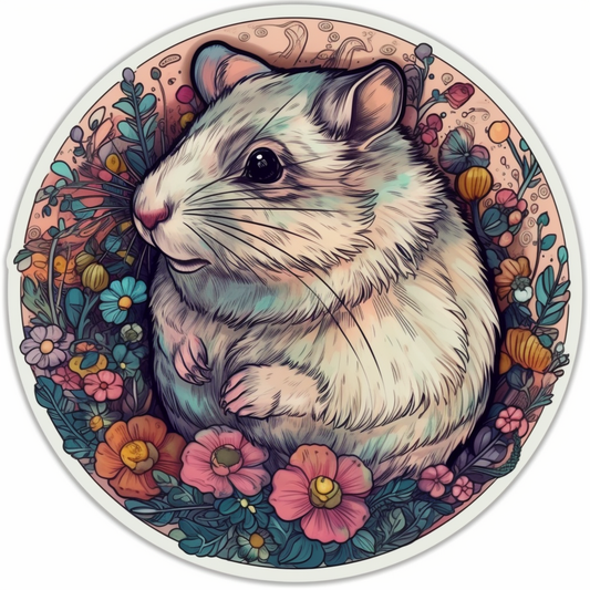 Hamster Vinyl Decal Sticker for Car, Laptop, Tumbler and more # 005633