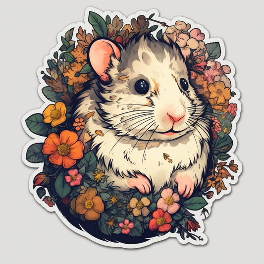 Hamster Vinyl Decal Sticker for Car, Laptop, Tumbler and more # 005571