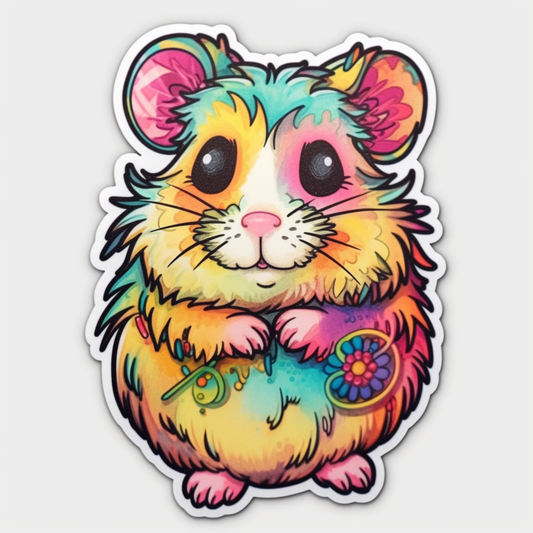 Hamster Vinyl Decal Sticker for Car, Laptop, Tumbler and more # 005623