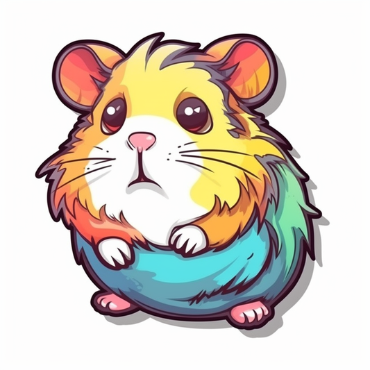 Hamster Vinyl Decal Sticker for Car, Laptop, Tumbler and more # 005493