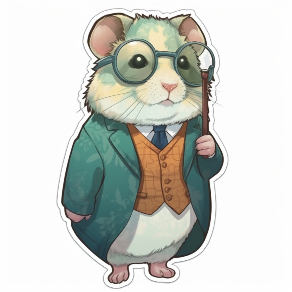 Hamster Vinyl Decal Sticker for Car, Laptop, Tumbler and more # 005487