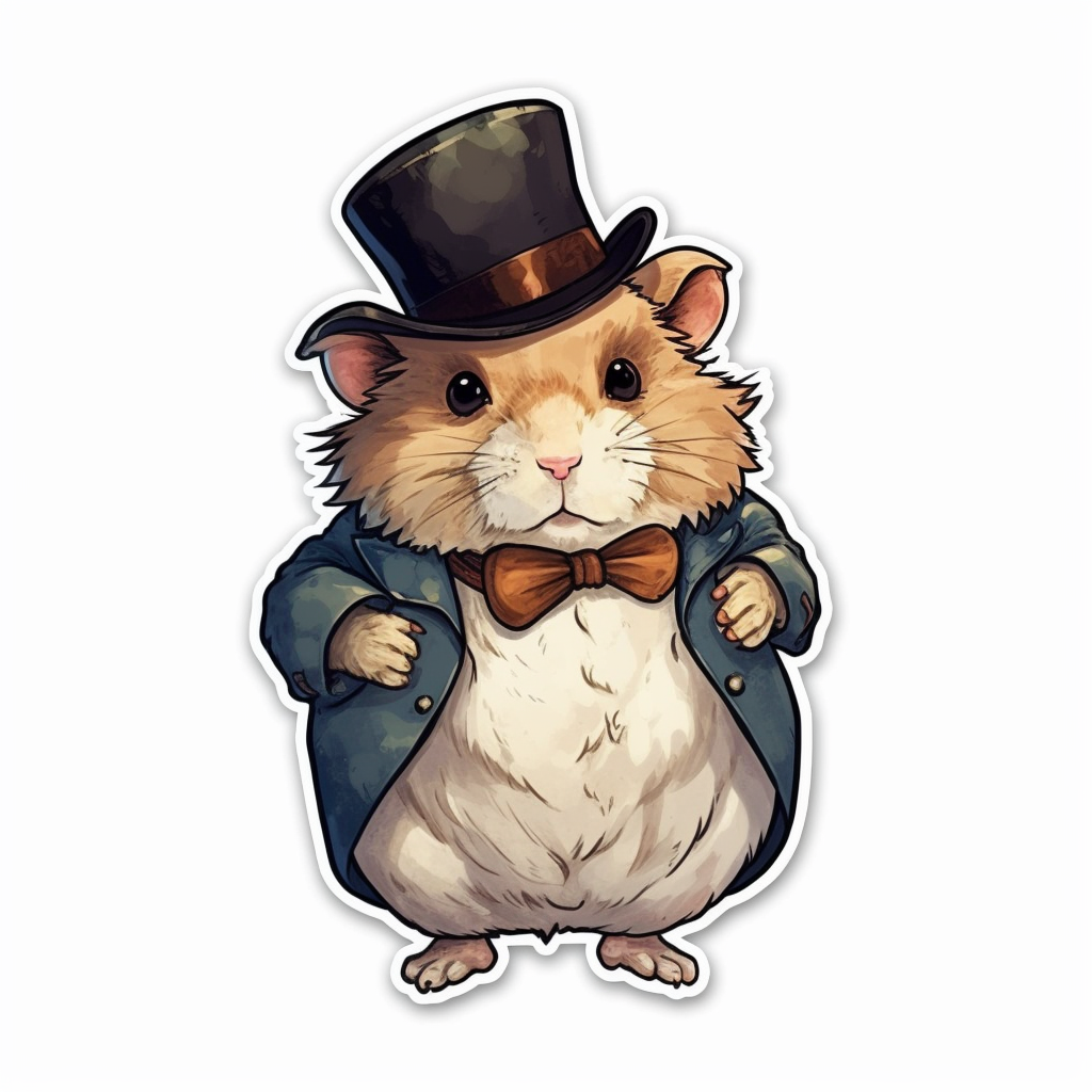 Hamster Vinyl Decal Sticker for Car, Laptop, Tumbler and more # 005444