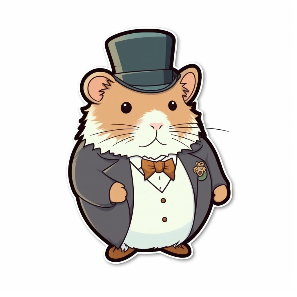 Hamster Vinyl Decal Sticker for Car, Laptop, Tumbler and more # 005443