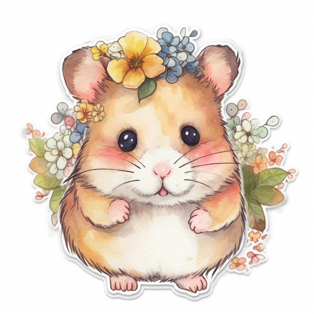 Hamster Vinyl Decal Sticker for Car, Laptop, Tumbler and more # 005574