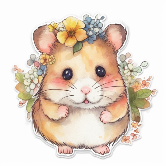 Hamster Vinyl Decal Sticker for Car, Laptop, Tumbler and more # 005574