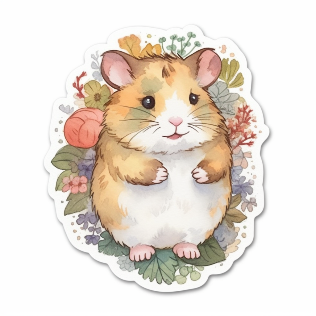 Hamster Vinyl Decal Sticker for Car, Laptop, Tumbler and more # 005578