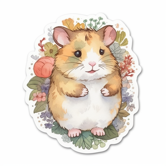 Hamster Vinyl Decal Sticker for Car, Laptop, Tumbler and more # 005578