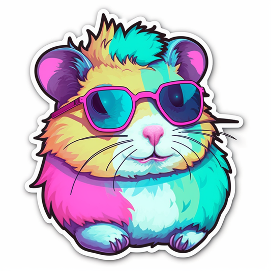 Hamster Vinyl Decal Sticker for Car, Laptop, Tumbler and more # 005605