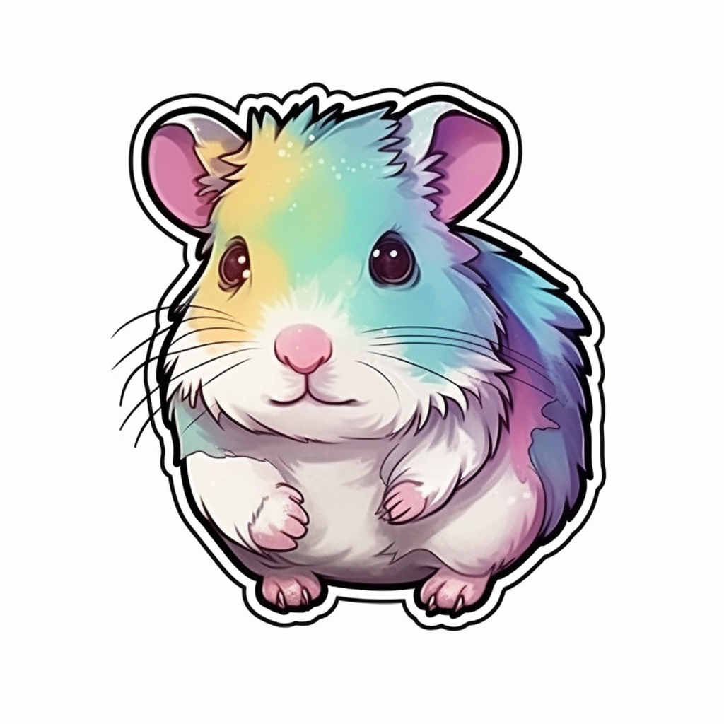 Hamster Vinyl Decal Sticker for Car, Laptop, Tumbler and more # 005469