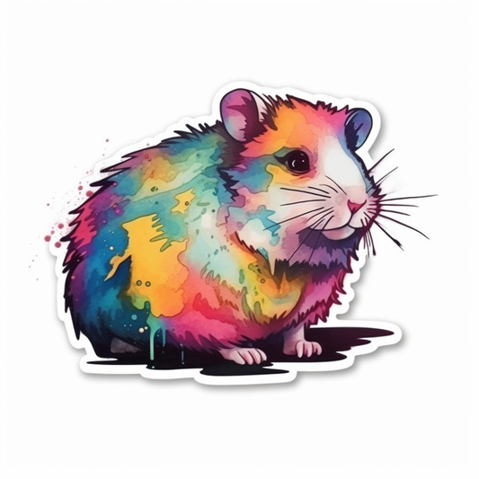 Hamster Vinyl Decal Sticker for Car, Laptop, Tumbler and more # 005635