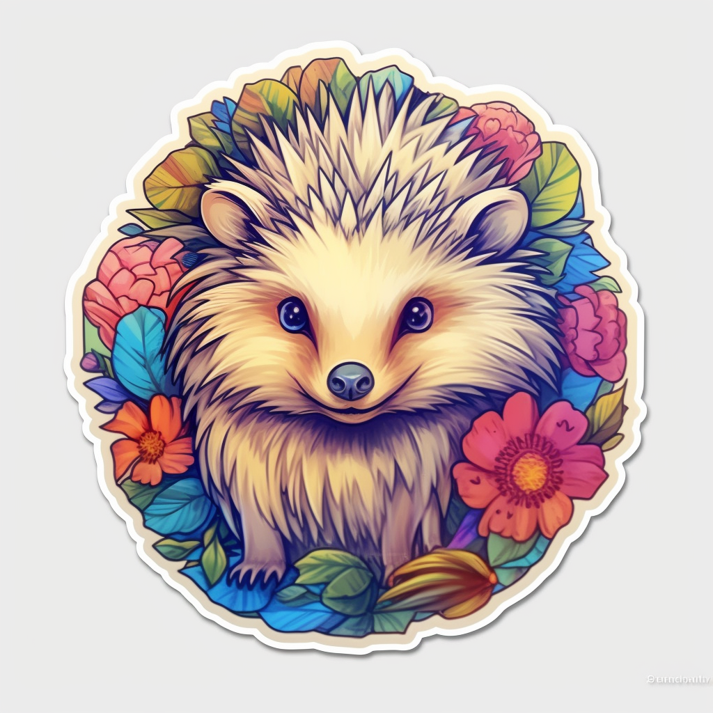 Hedgehog Vinyl Decal Sticker for Car, Laptop, Tumbler and more # 0010189
