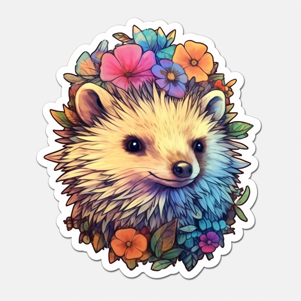 Hedgehog Vinyl Decal Sticker for Car, Laptop, Tumbler and more # 0010191