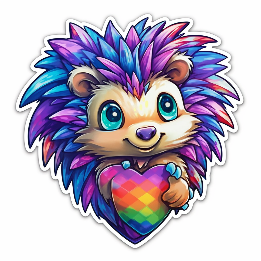 Hedgehog Vinyl Decal Sticker for Car, Laptop, Tumbler and more # 0010192