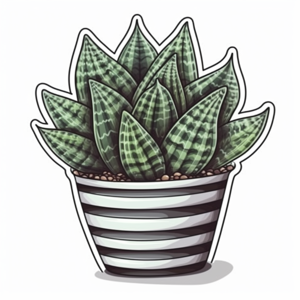 Haworthia Succulent Vinyl Decal Sticker for Car, Laptop, Tumbler and more # 006762