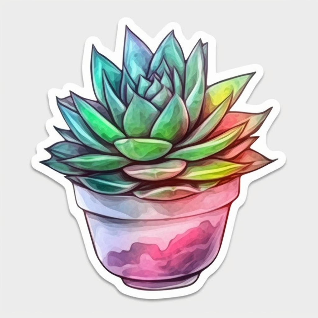 Haworthia Succulent Vinyl Decal Sticker for Car, Laptop, Tumbler and more # 006761