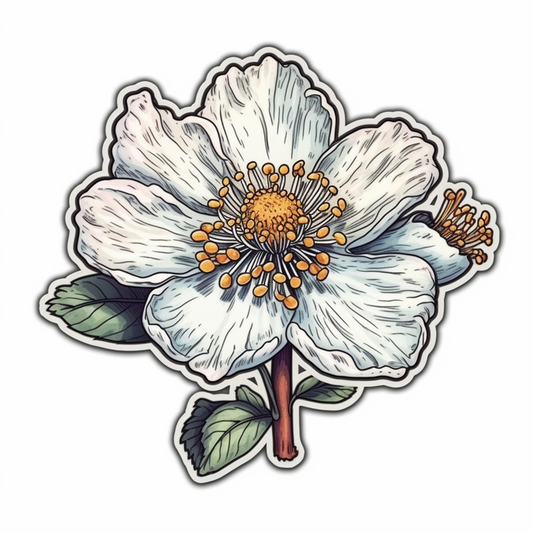 Hawthorn FLower Vinyl Decal Sticker for Car, Laptop, Tumbler and more # 006273