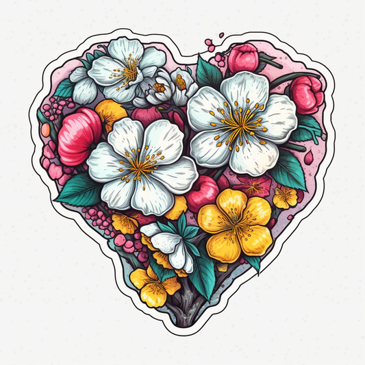 Hawthorn FLower Vinyl Decal Sticker for Car, Laptop, Tumbler and more # 006590