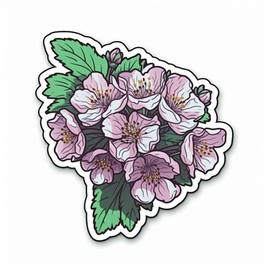 Hawthorn FLower Vinyl Decal Sticker for Car, Laptop, Tumbler and more # 006239