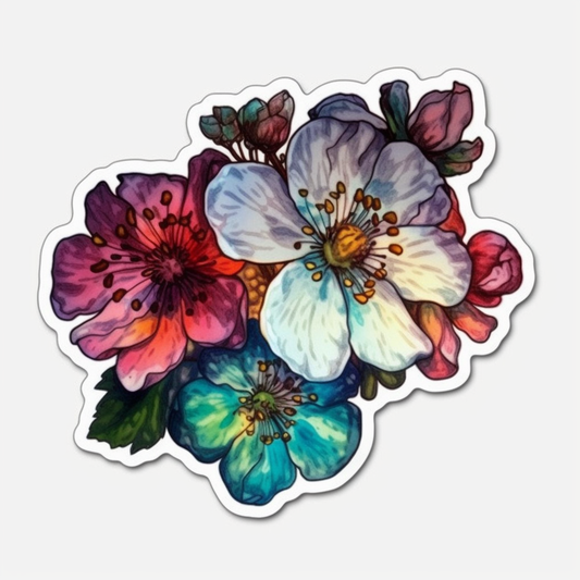 Hawthorn FLower Vinyl Decal Sticker for Car, Laptop, Tumbler and more # 006243