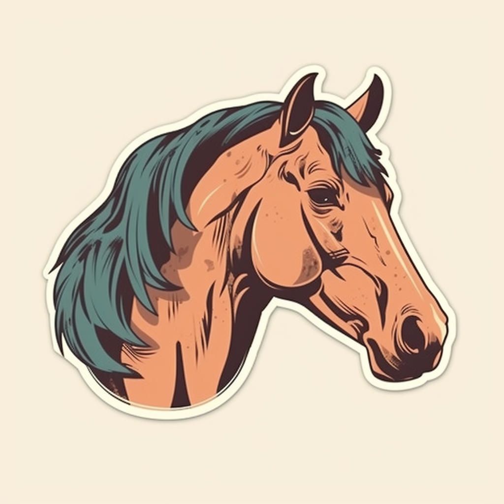 Horse Vinyl Decal Sticker for Car, Laptop, Tumbler and more # 00743