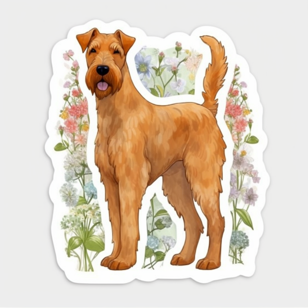 Irish Terrier Dog Vinyl Decal Sticker for Car, Laptop, Tumbler and more # 007634
