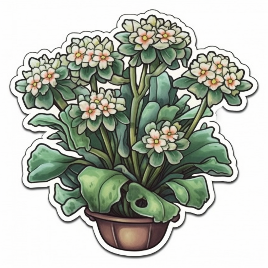 Kalanchoe Succulent Vinyl Decal Sticker for Car, Laptop, Tumbler and more # 006679