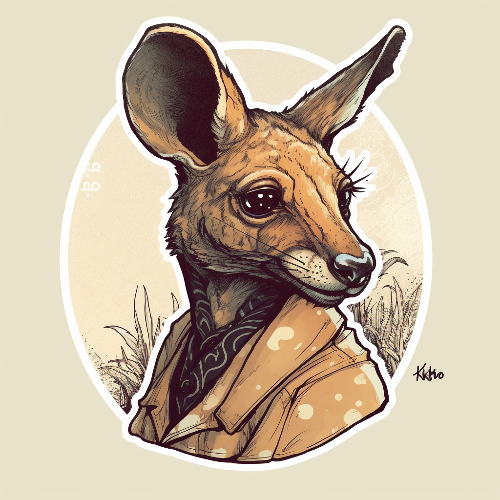Kangaroo Vinyl Decal Sticker for Car, Laptop, Tumbler and more # 001723