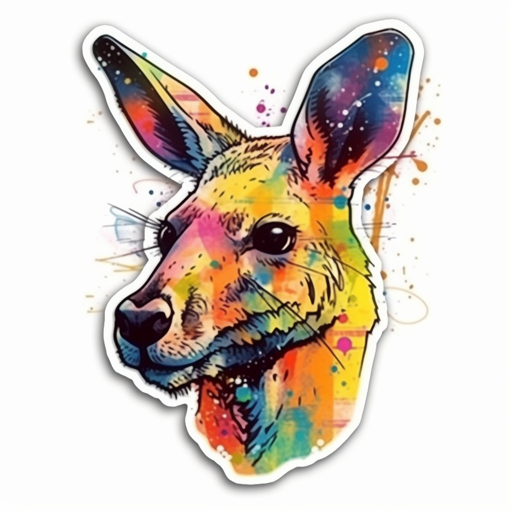 Kangaroo Vinyl Decal Sticker for Car, Laptop, Tumbler and more # 001690