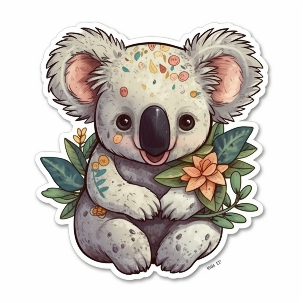 Koala Vinyl Decal Sticker for Car, Laptop, Tumbler and more # 00799