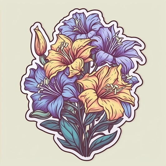 Larkspur Flower Vinyl Decal Sticker for Car, Laptop, Tumbler and more # 006221