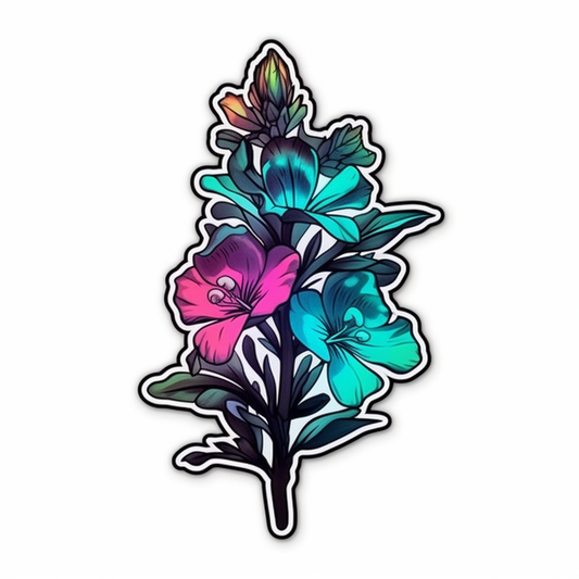Larkspur Flower Vinyl Decal Sticker for Car, Laptop, Tumbler and more # 006201