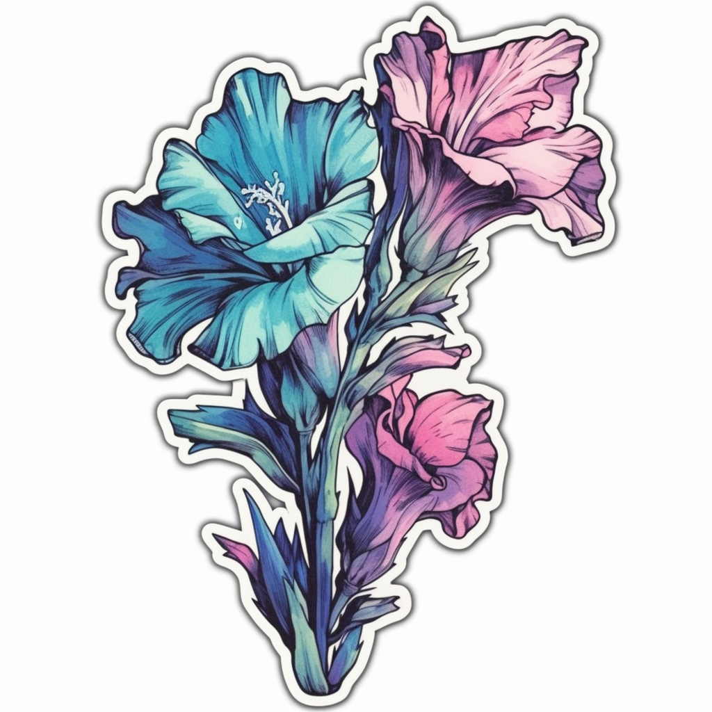 Larkspur Flower Vinyl Decal Sticker for Car, Laptop, Tumbler and more # 006186