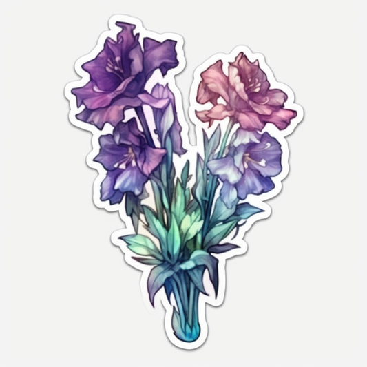 Larkspur Flower Vinyl Decal Sticker for Car, Laptop, Tumbler and more # 006169
