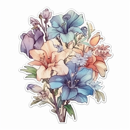 Larkspur Flower Vinyl Decal Sticker for Car, Laptop, Tumbler and more # 006178