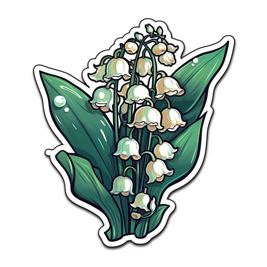 Lily of the valley Flower Vinyl Decal Sticker for Car, Laptop, Tumbler and more # 006124