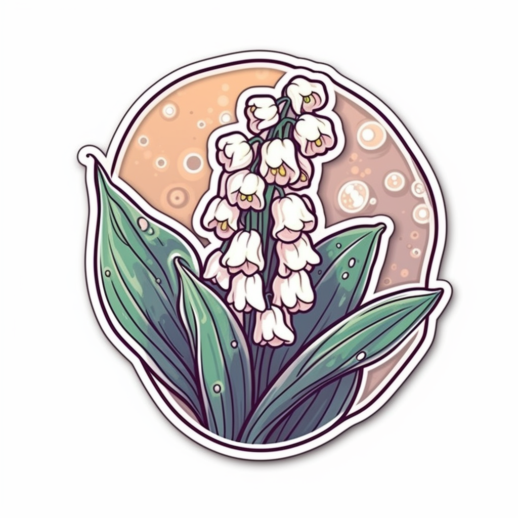 Lily of the valley Flower Vinyl Decal Sticker for Car, Laptop, Tumbler and more # 006144
