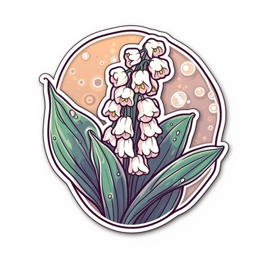 Lily of the valley Flower Vinyl Decal Sticker for Car, Laptop, Tumbler and more # 006144