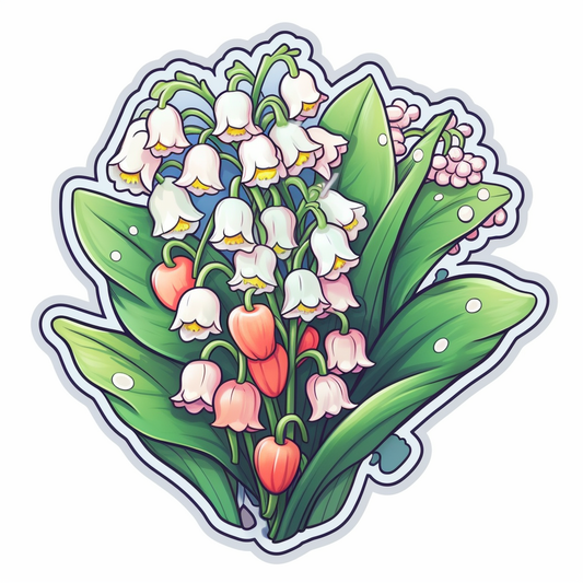 Lily of the valley Flower Vinyl Decal Sticker for Car, Laptop, Tumbler and more # 006146