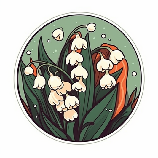 Lily of the valley Flower Vinyl Decal Sticker for Car, Laptop, Tumbler and more # 006099
